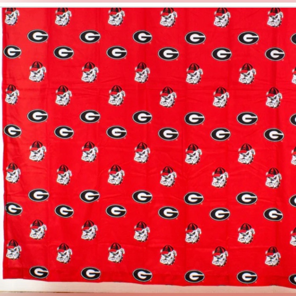 College Covers Georgia Bulldogs Shower Curtain Cover EUC
